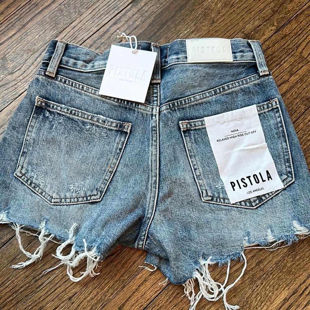 Pistola Distressed Denim Shorts